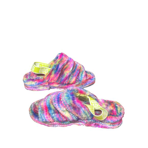Ugg fluff slippers multicolor size 8 - Picture 5 of 7